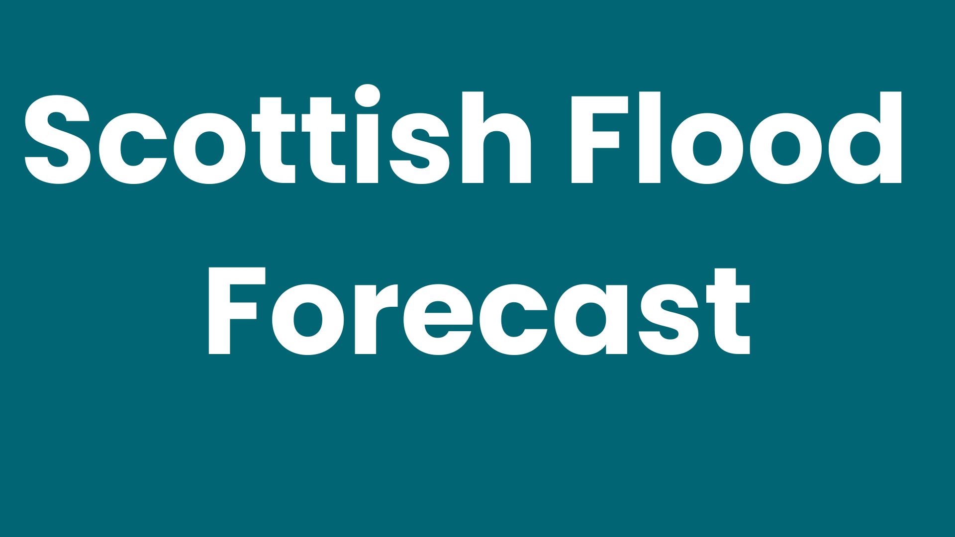 Scottish Flood Forecast